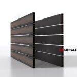 Планкен для забора Printec под дерево 120 mm RAL 8019 – покрытие порошковое, толщина 0,45 мм в Туапсе | фото 1
